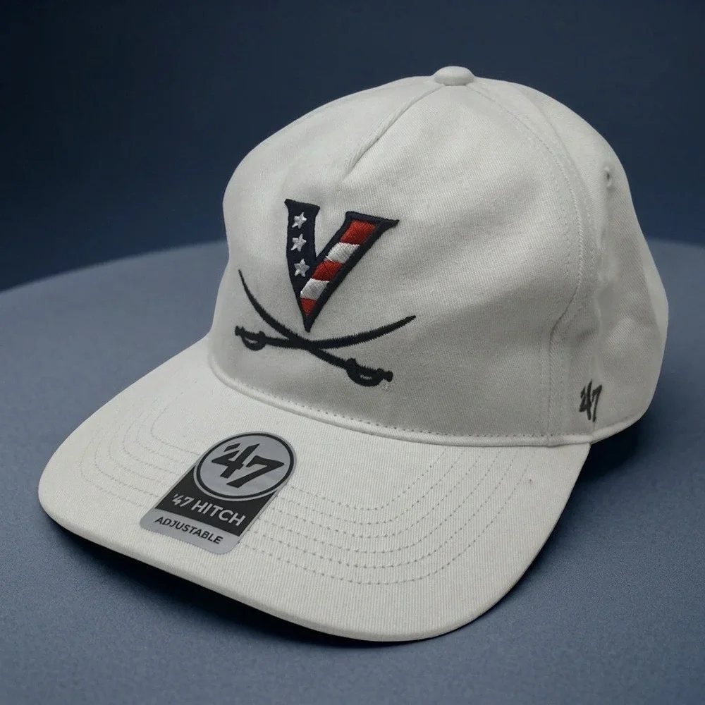 NWT '47 Brand Hitch Virginia Cavaliers UVA Hat White Snapback Stars Stripes
